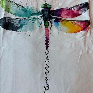 Colorful Dragonfly Graphic Tee - set of 2 - NEW